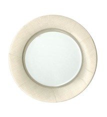 Linen Border Paper Salad & Dessert Plates in Natural - 8 Per Package