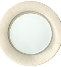 Linen Border Paper Dinner Plates in Natural - 8 Per Package