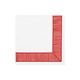 Ribbon Border Paper Cocktail Napkins in Red - 20 Per Package