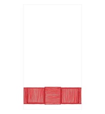 Ribbon Border Paper Guest Towel Napkins in Red - 15 Per Package