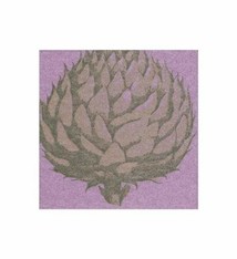 Etched Artichoke Paper Linen Cocktail Napkins in Purple - 15 Per Package