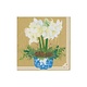 Potted Amaryllis Paper Cocktail Napkins in Gold - 20 Per Package