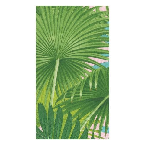 Palm Fronds Paper Guest Towel Napkins in Sunset - 15 Per Package