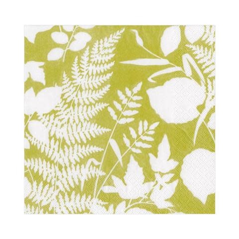 Modern Fern Paper Luncheon Napkins in Lime - 20 Per Package