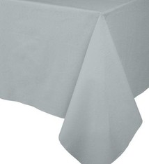 Paper Linen Solid Table Cover in Silver - 1 Each