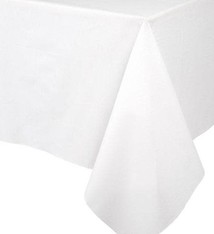 Paper Linen Solid Table Cover in White - 1 Each