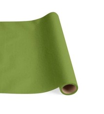 Paper Linen Solid Table Runner in Leaf Green