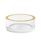 Acrylic Wine Bottle Coaster in Clear with Gold Rim