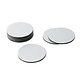 Round Leather Felt-Backed Coasters in Silver - 8 Per Box