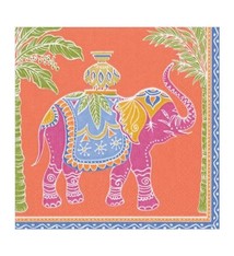 Royal Elephant Paper Luncheon Napkins in Orange - 20 Per Package