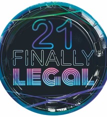 Finally 21 9" Round Iridescent Plate