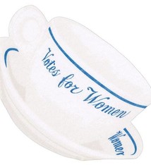 Votes for Women Teacup Die-Cut Paper Linen Party Napkins - 15 Per Package