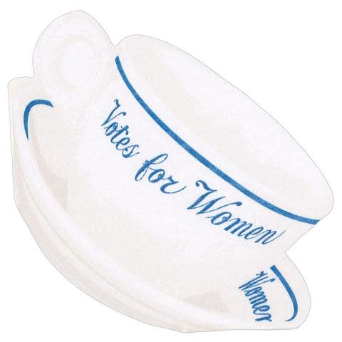 Votes for Women Teacup Die-Cut Paper Linen Party Napkins - 15 Per Package