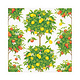 Citrus Topiaries Paper Luncheon Napkins in White - 20 Per Package