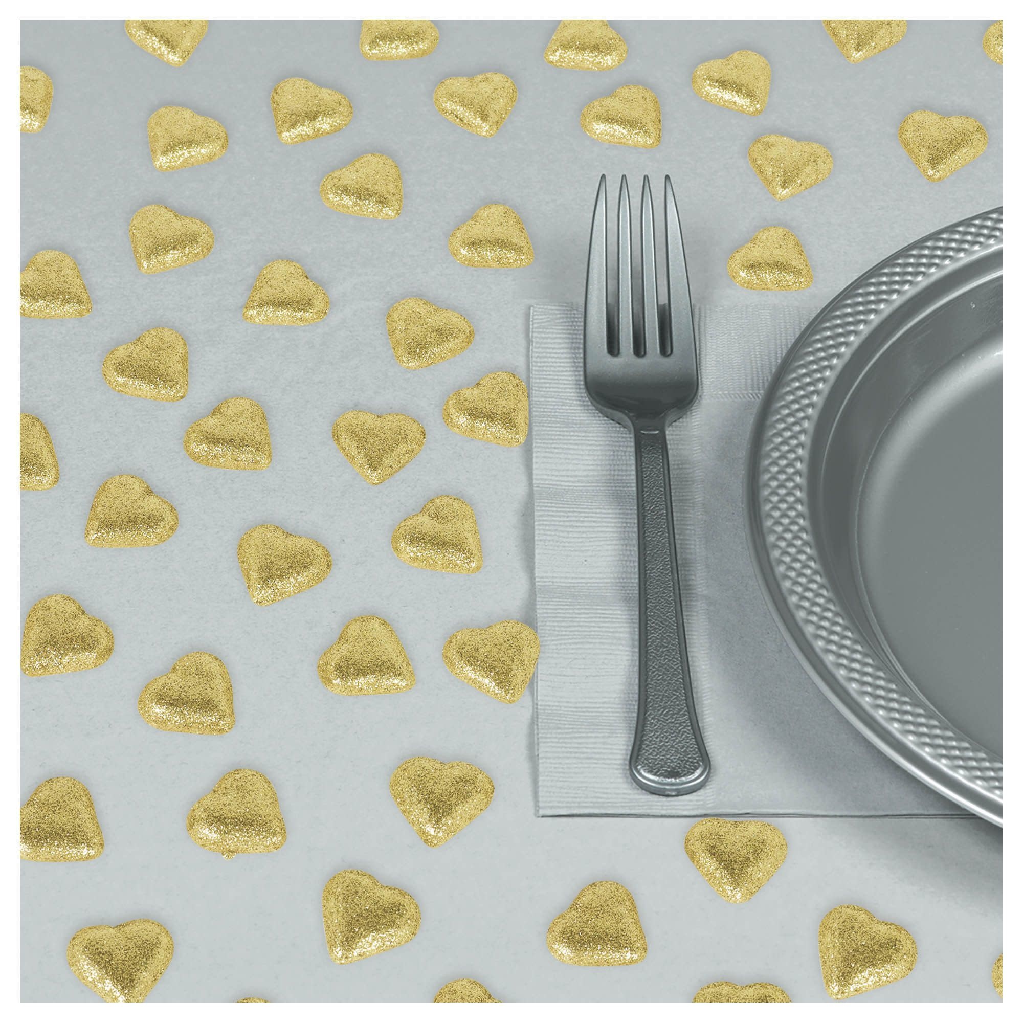 Gold Heart Table Scatters