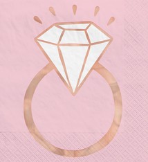 Blush Wedding Luncheon Napkins - Hot-Stamped