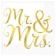 Mr. & Mrs. Hot Stamp Beverage Napkins