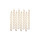 White Candy Stripe Spiral Candles