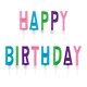 Happy Birthday Letter Candles - Brights