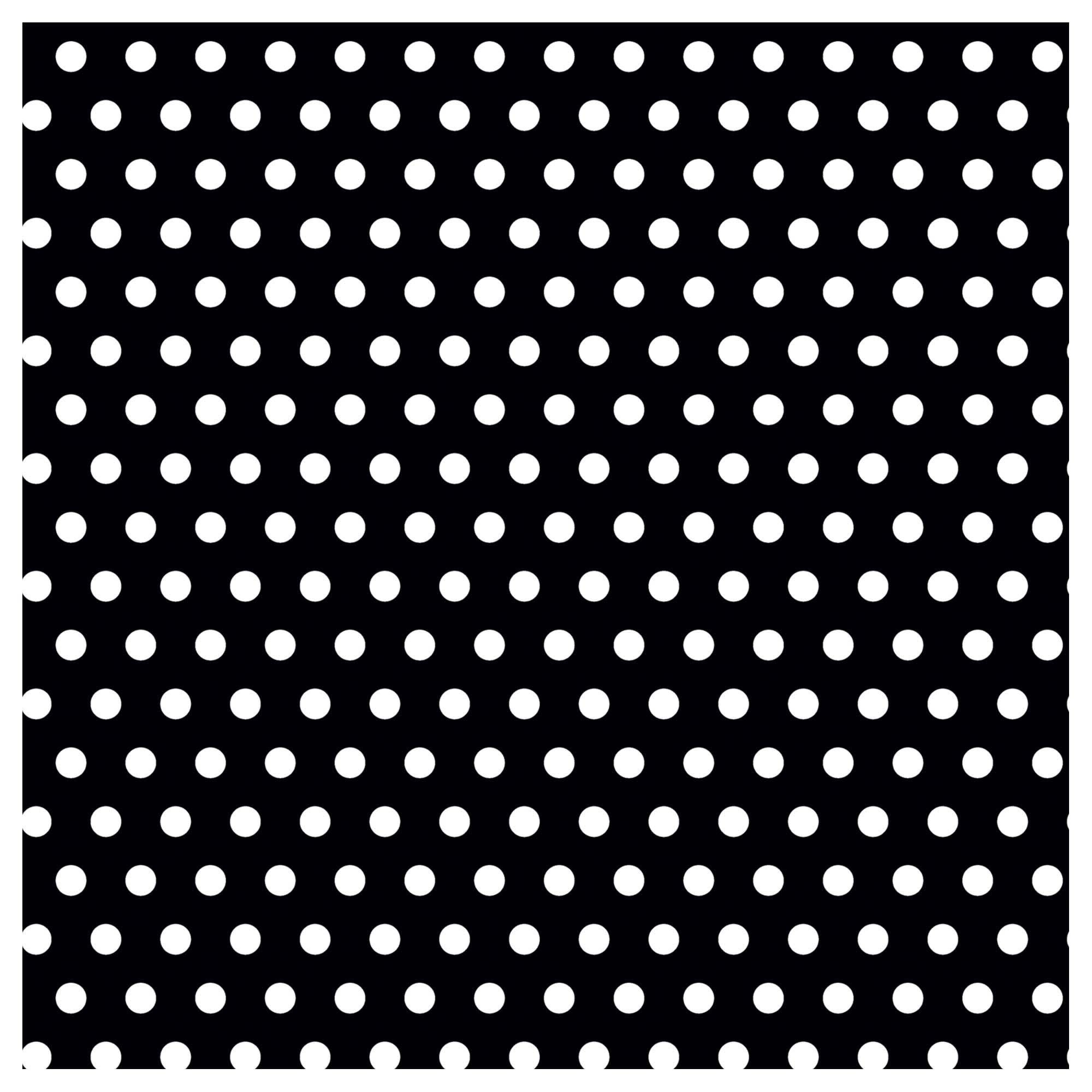 Polka Dot - Black Printed Jumbo Gift Wrap W/Hang Tab
