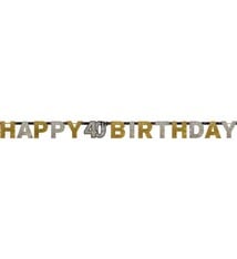 Sparkling Celebration 40 Prismatic Letter Banner