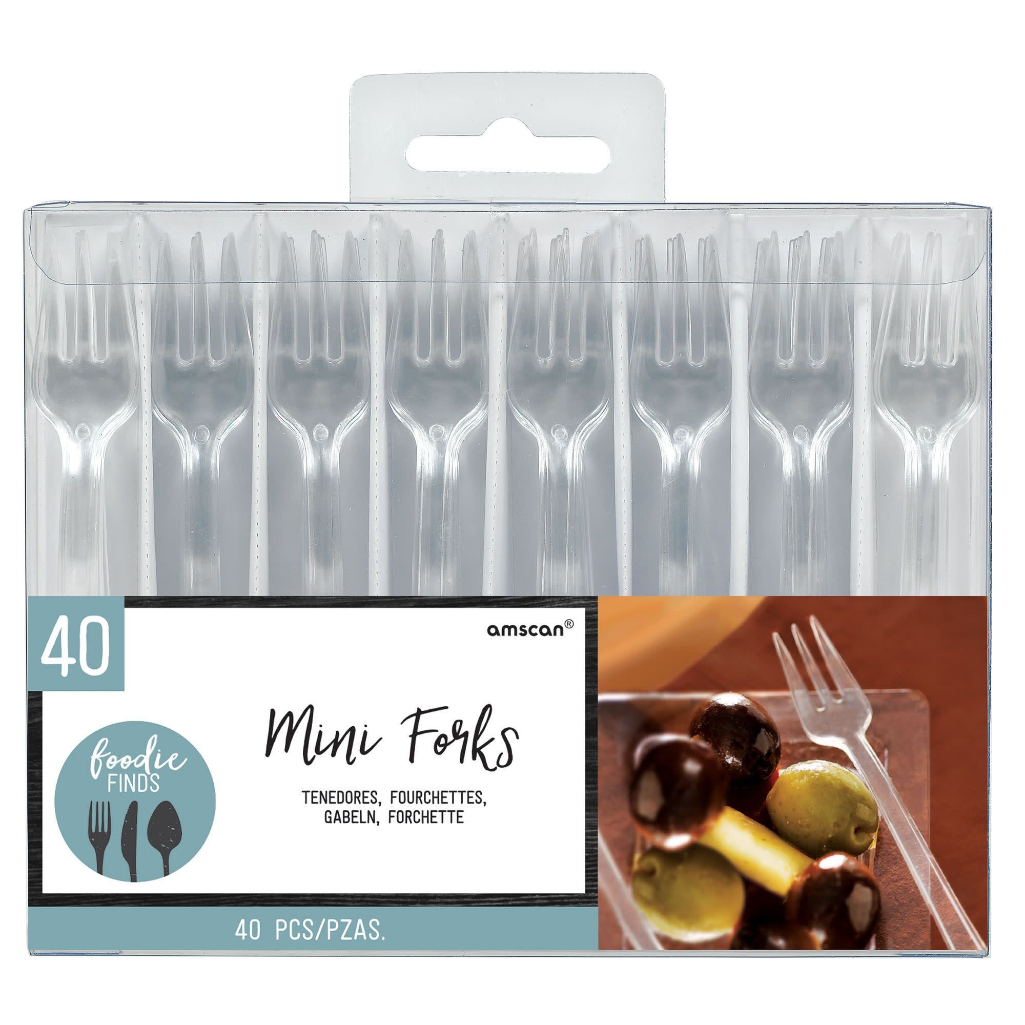Mini Plastic Forks High-Count - Clear