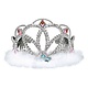 Tiara Diamond Electroplated Plastic W/Marabou