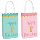 Glitter Kraft Bag-1st Birthday