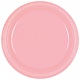 7" Round Plastic Plates, Mid Ct. - New Pink