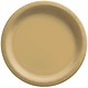 10" Round Paper Plates, Mid Ct. - Gold