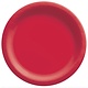 10" Round Paper Plates, Mid Ct. - Apple Red