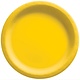 8 1/2" Round Paper Plates, Mid Ct. - Yellow Sunshine