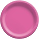 8 1/2" Round Paper Plates, Mid Ct. - Bright Pink