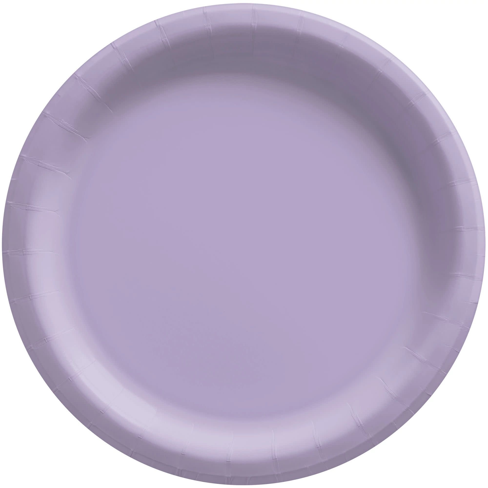 8 1/2" Round Paper Plates, Mid Ct. - Lavender