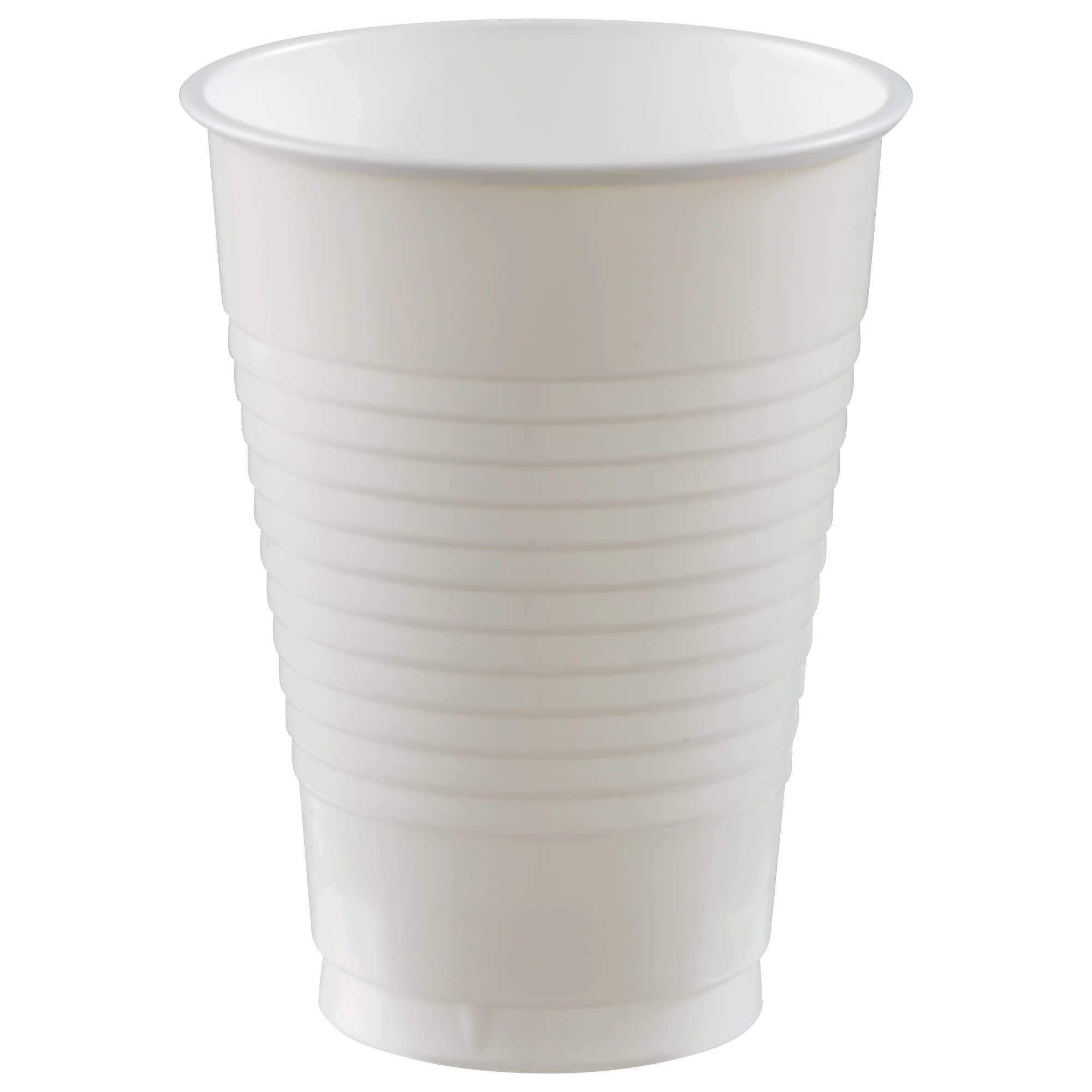 12 Oz. Plastic Cups, Mid Ct. - Frosty White