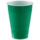 12 Oz. Plastic Cups, Mid Ct. - Festive Green