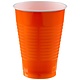 12 Oz. Plastic Cups, Mid Ct. - Orange Peel