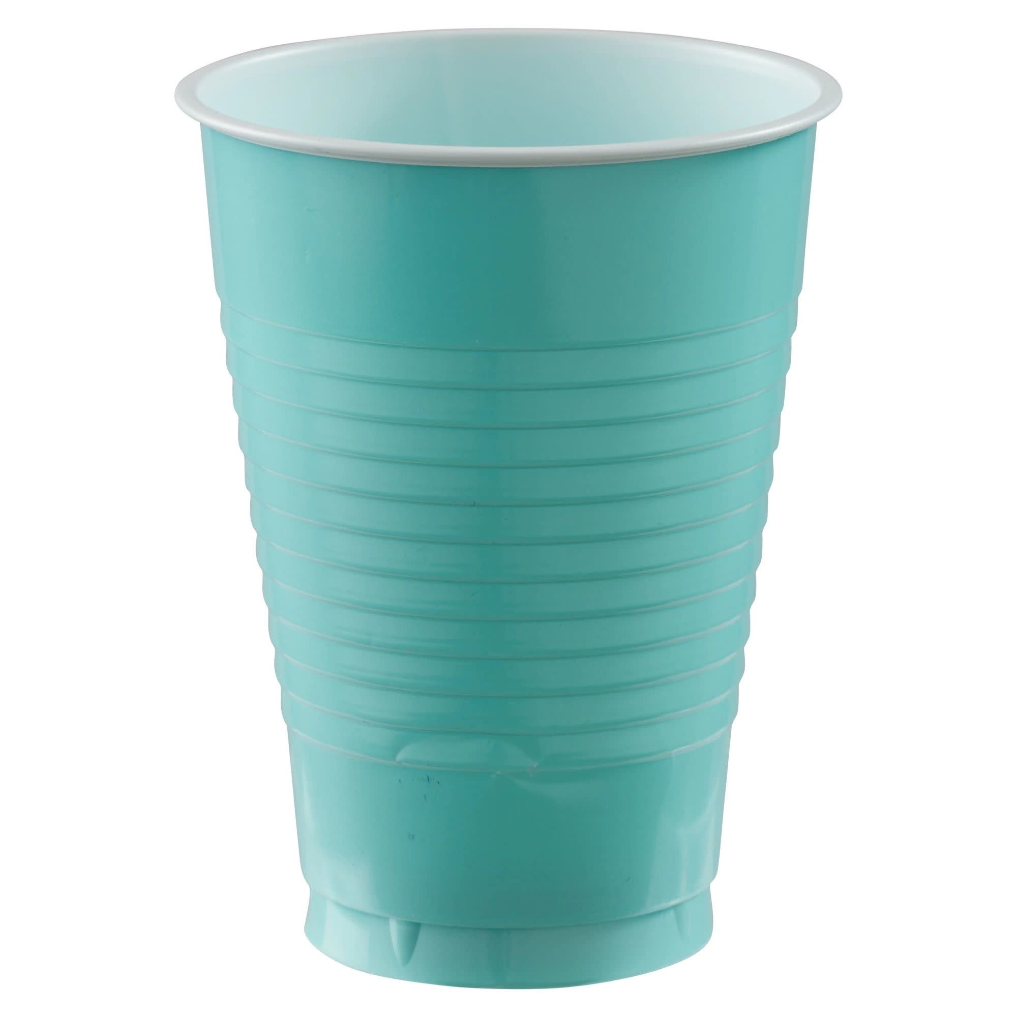 12 Oz. Plastic Cups, Mid Ct. - Robin's-Egg Blue