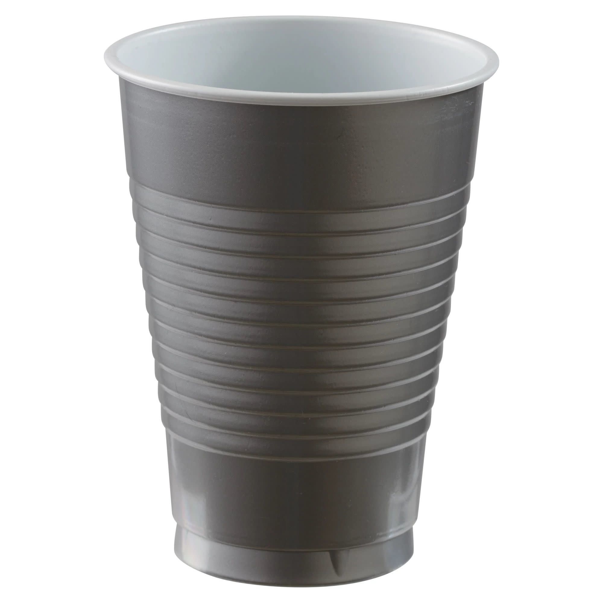 12 Oz. Plastic Cups, Mid Ct. - Silver