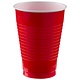 12 Oz. Plastic Cups, Mid Ct. - Apple Red