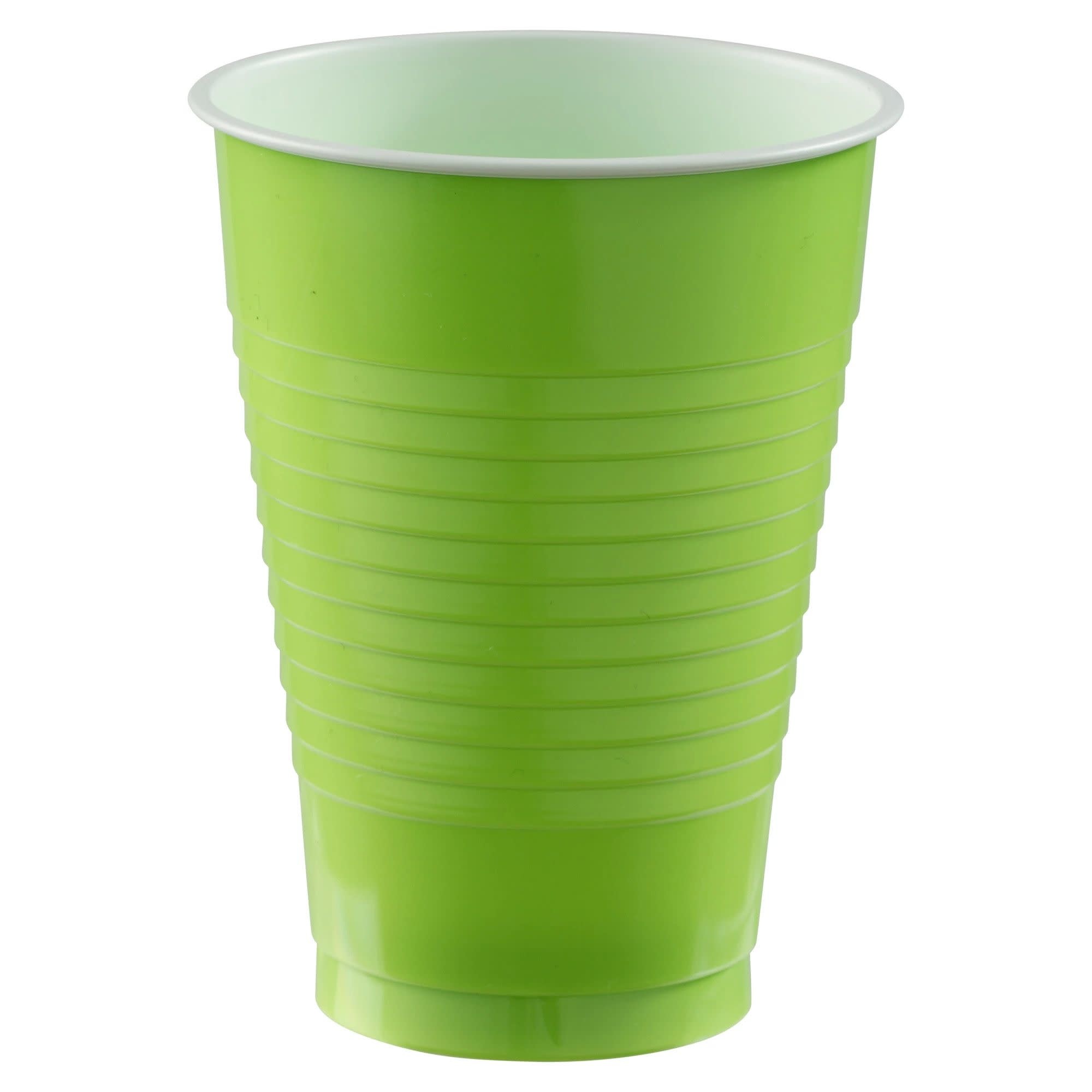 12 Oz. Plastic Cups, Mid Ct. - Kiwi