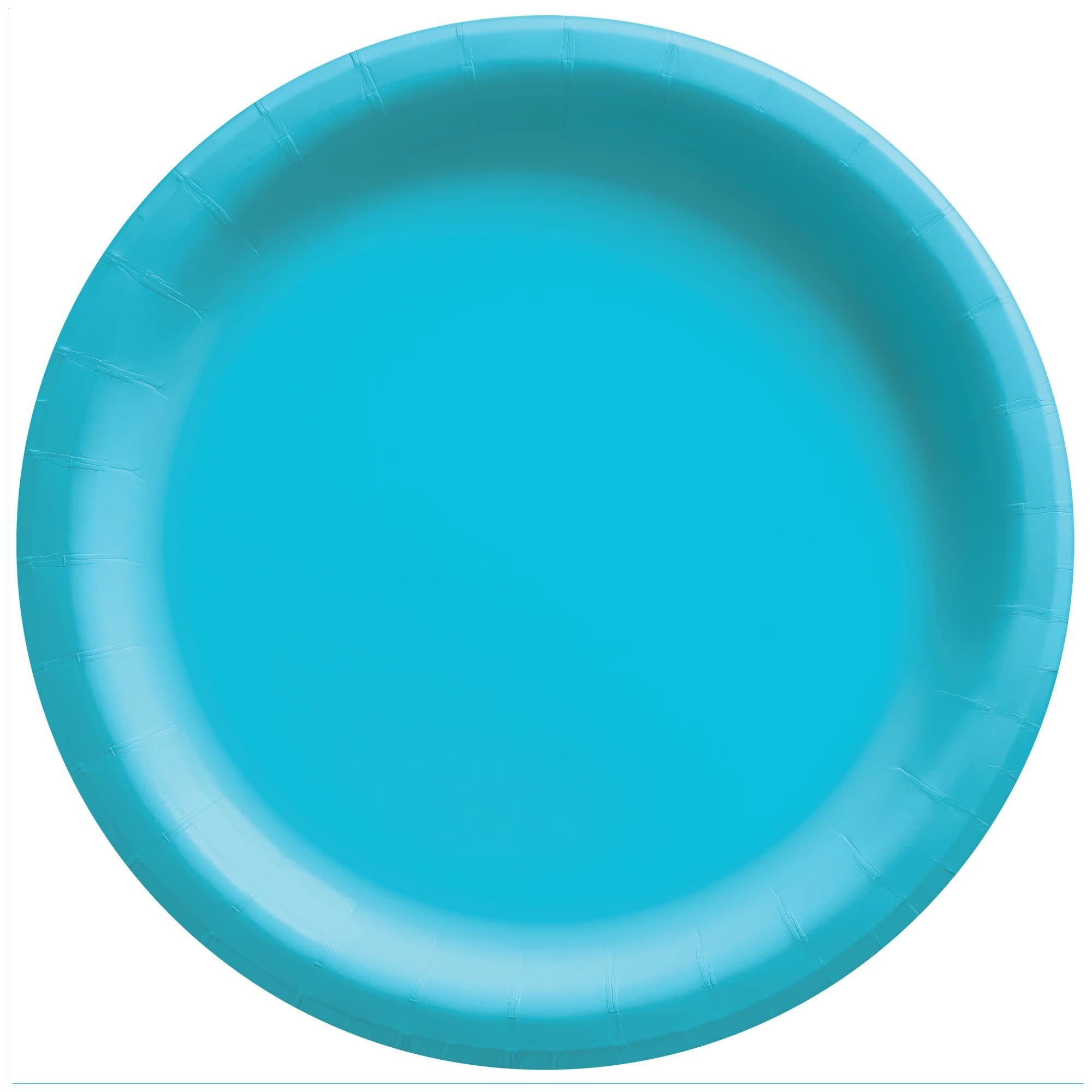 6 3/4" Round Paper Plates, Mid Ct. - Caribbean