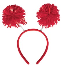 Red Pom Pom Headbopper