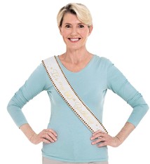 Golden Age Birthday 60th Fabric Sash