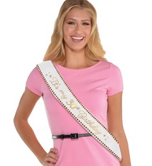 Golden Age Birthday 30th Fabric Sash