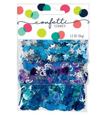 Blue Birthday Celebration Value Pack Confetti Mix