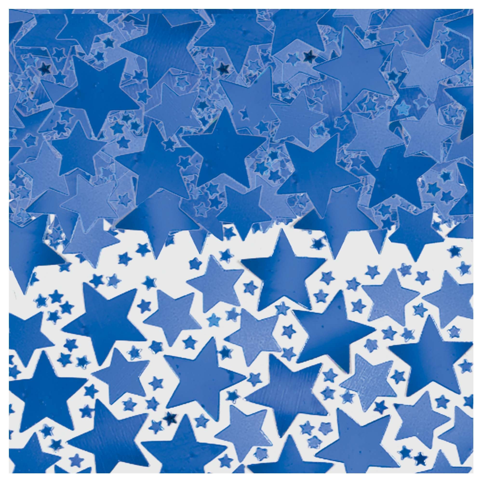 Blue Metallic Star Confetti