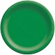 6 3/4" Round Paper Plates, Mid Ct. - Festive Green