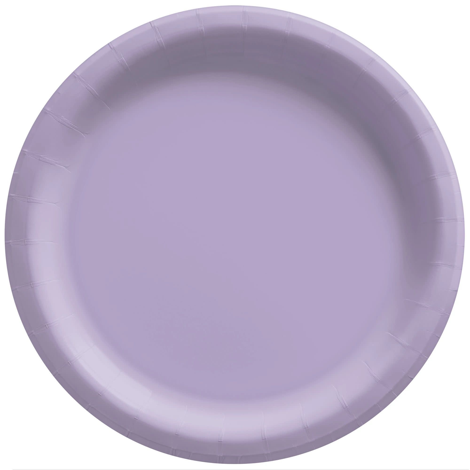 6 3/4" Round Paper Plates, Mid Ct. - Lavender