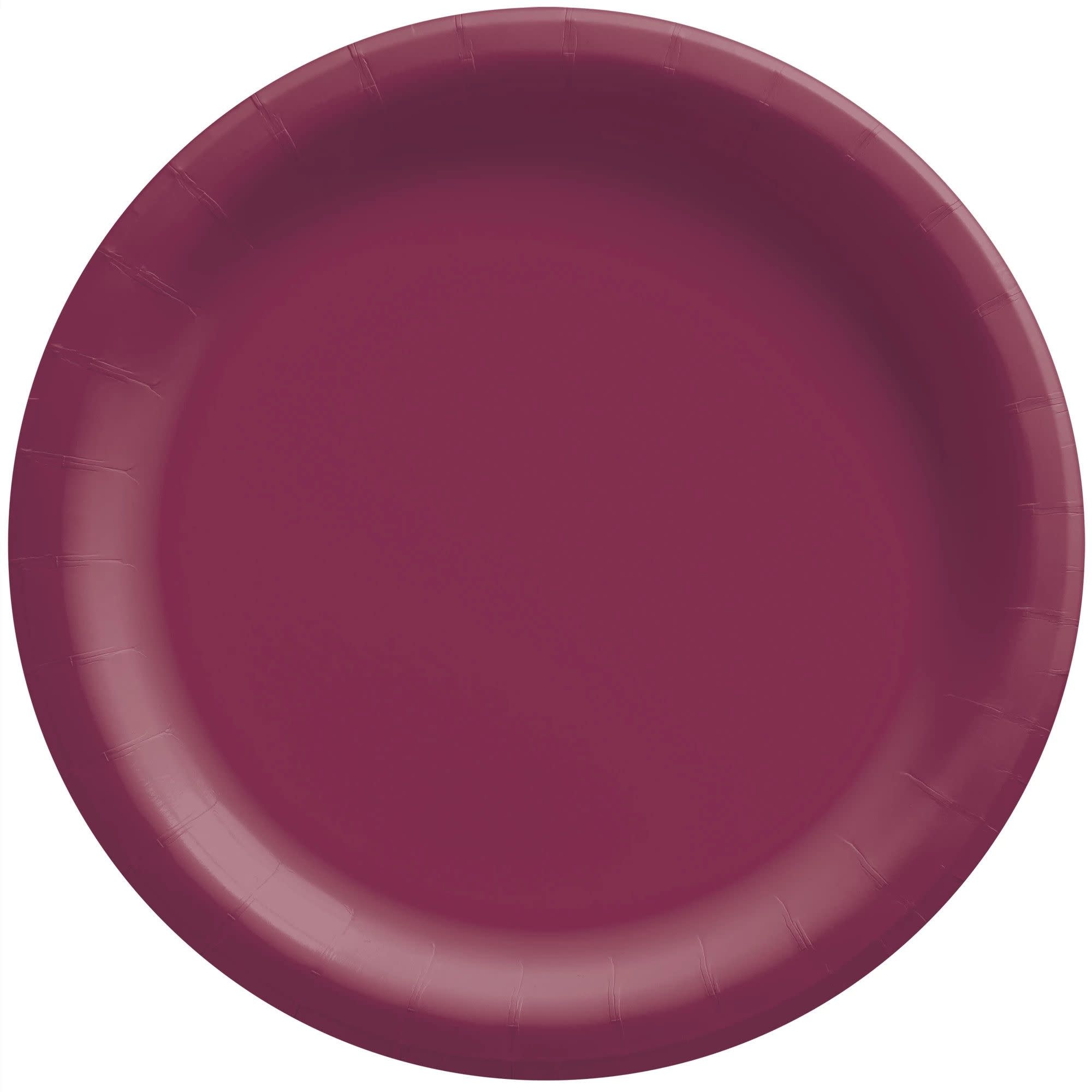 8 1/2" Round Paper Plates, Mid Ct. - Berry